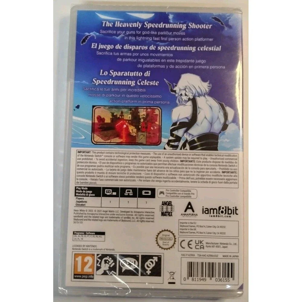 Neon White (Nintendo Switch, 2023) MachineGirl W/ Fold Out Poster New Sealed